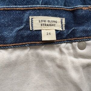 Madewell Low Slung Straight Denim Jeans with Cuff